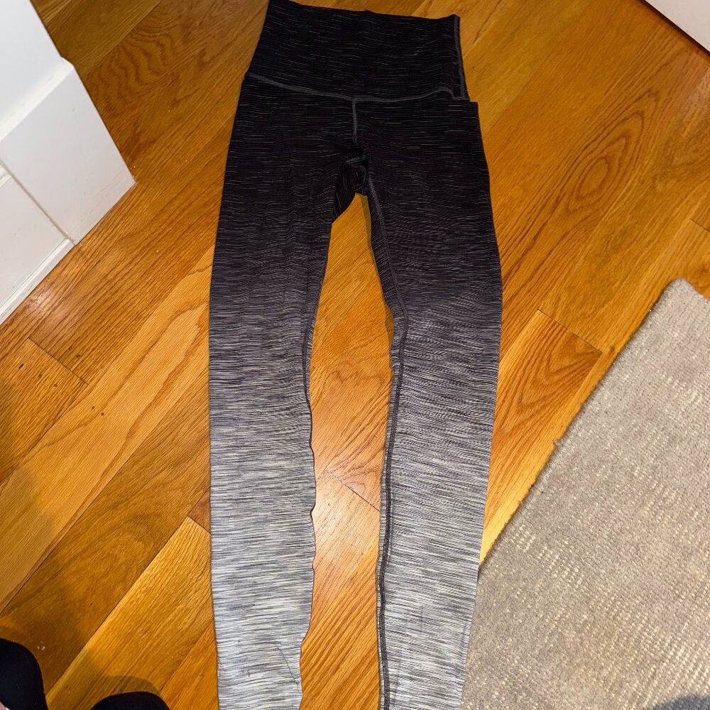 Lululemon Wunder Under Hi-Rise Tight Ombre Melange 31" Space Dye Bk Coal